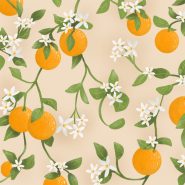 Oranges and orange blossom surface pattern design