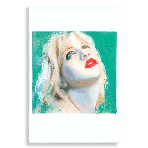 Oil painting of Hole's Courtney Love