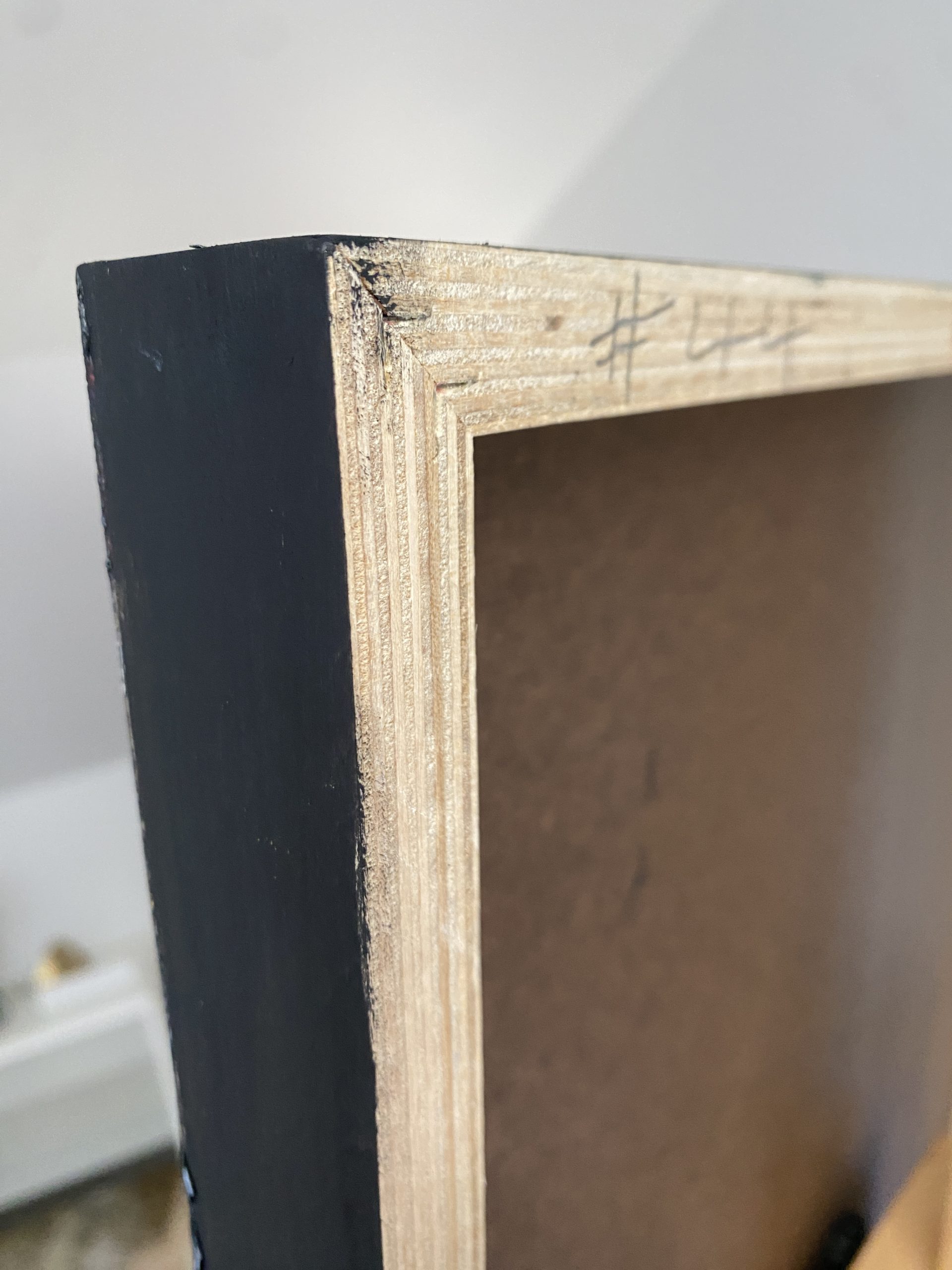 Porcelain back cradle board painting rear view