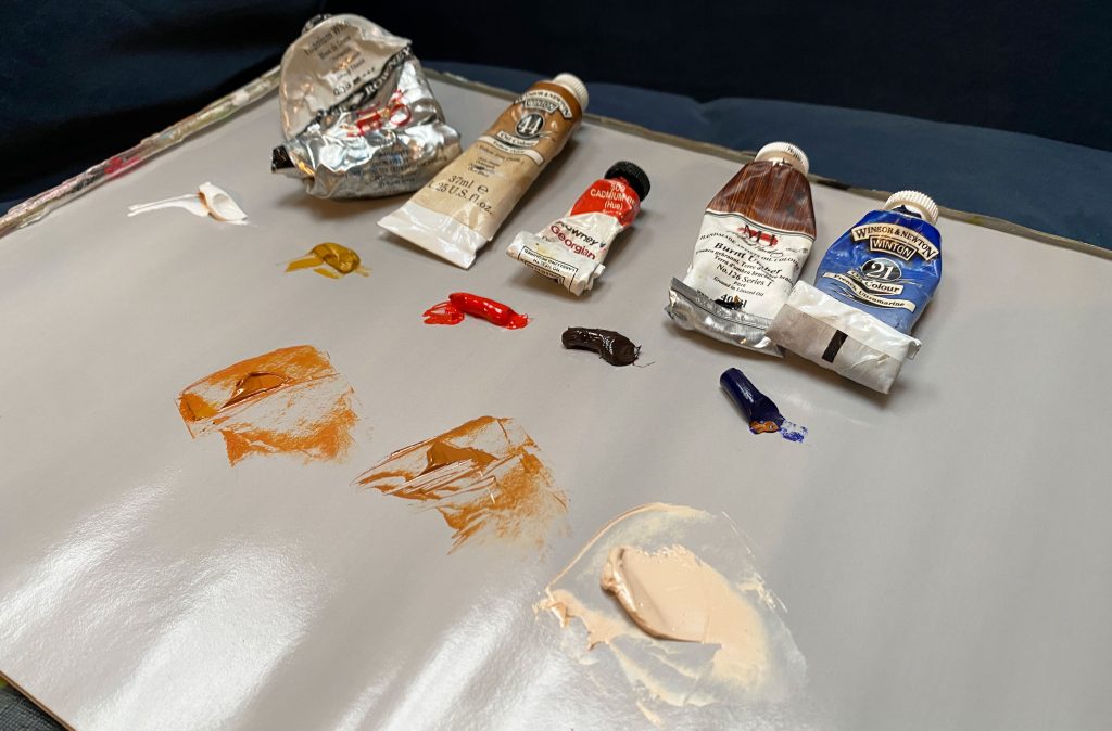 mixing skin tones with a limited palette