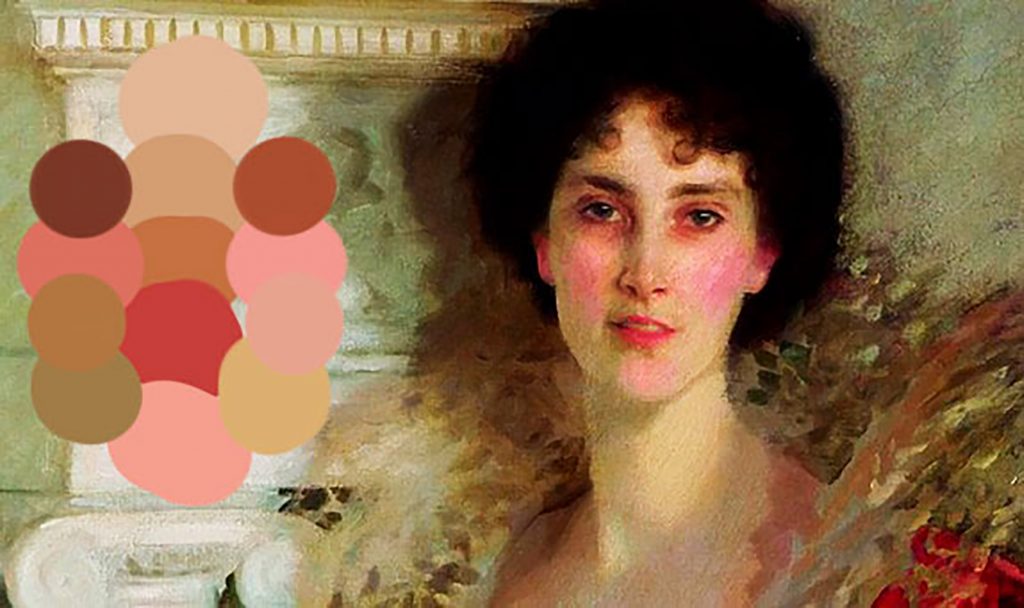 Winifred Duchess of portland example of skin tone variations in oil painting