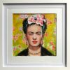 framed oil painting of Frida Kahlo