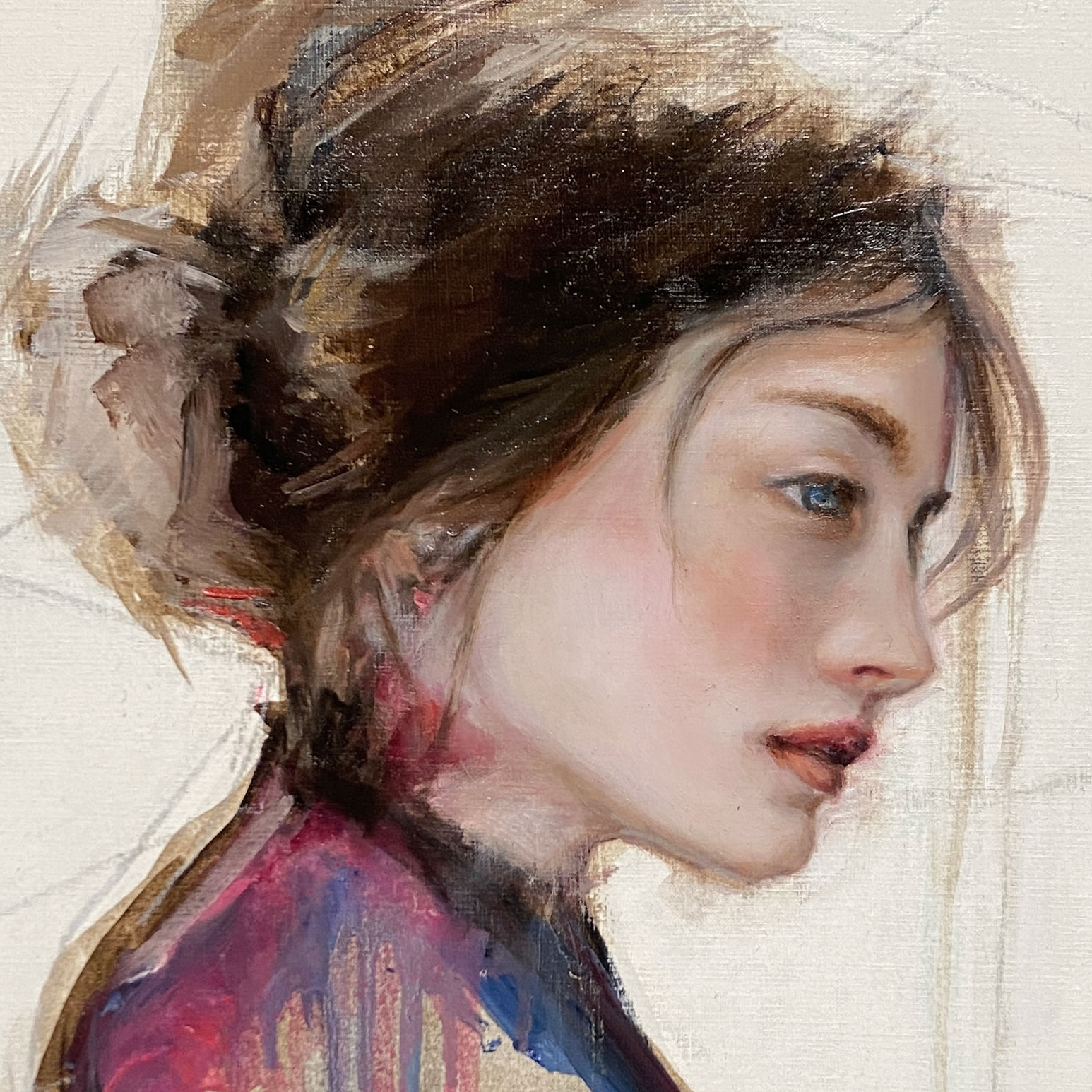detail of a painting by Becky McCarthy, Unspoken